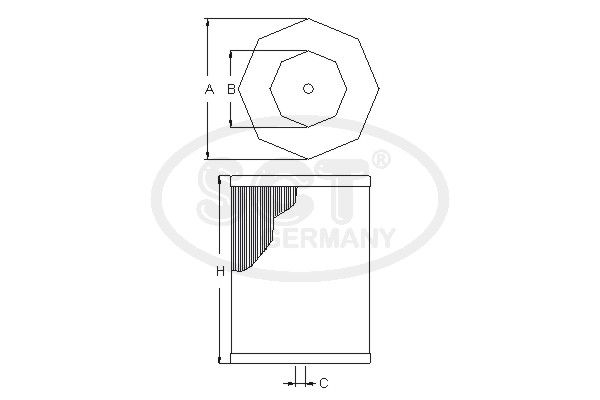 SCT GERMANY Gaisa filtrs SB 2056